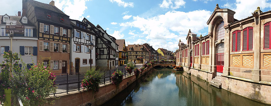 Eine Panorama Ansicht von Collmar - touristische Attraktion, Panoramaaufnahme, Kugelpanorama,  Fotograf